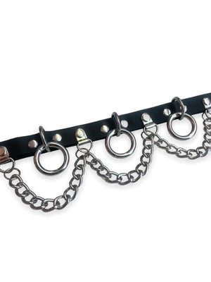 FUNK PLUS CHOKER WITH HANGING RINGS AND CHAINS FC812