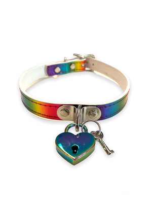 FUNK PLUS HEART PADLOCK CHOKER FCK372