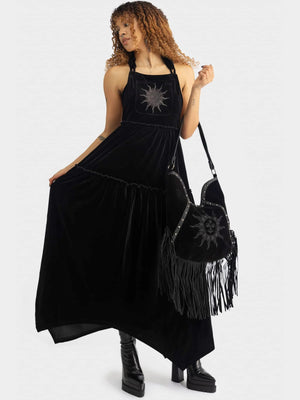 KILLSTAR ASCENDED MAXI PINAFORE DRESS