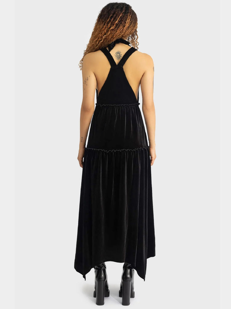 KILLSTAR ASCENDED MAXI PINAFORE DRESS