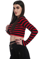 BANNED FRANCES STRIPED JUMPER RED JP57124