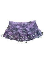 INDYANNA PURPLE JEANS SKIRT WITH  EYELETS, RINGS AND SAFETY PINS