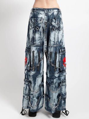 TRIPP NYC SKULL INDIGO DENIM STORM WASH PANT JM7049MB