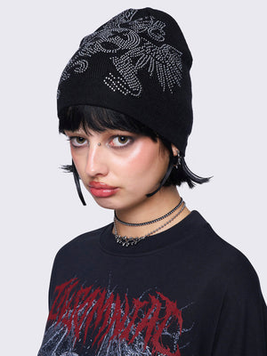 MINGA LONDON SKULL RHINESTONES BEANIE