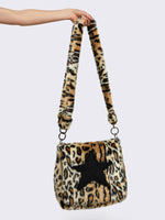 MINGA LONDON STARSHINE LEOPARD FURRY BAG