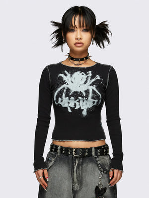 MINGA LONDON WEB SPIDER TOP LONGSLEEVE