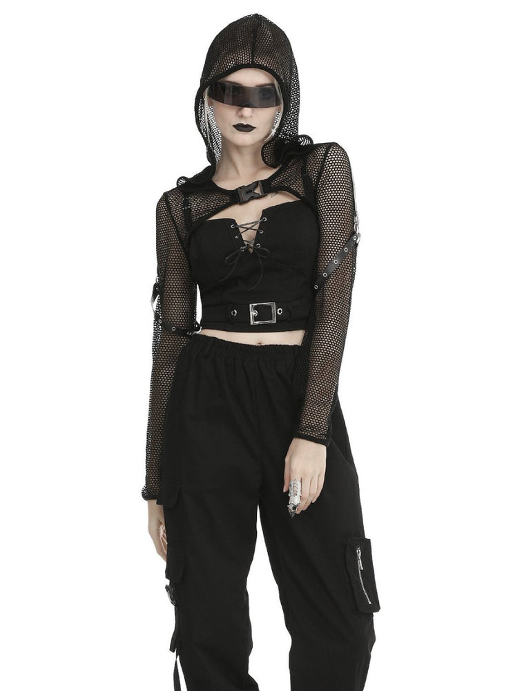 <transcy>DARK IN LOVE BIG MESH PLASTIC CLIP LONGSLEEVE</transcy>