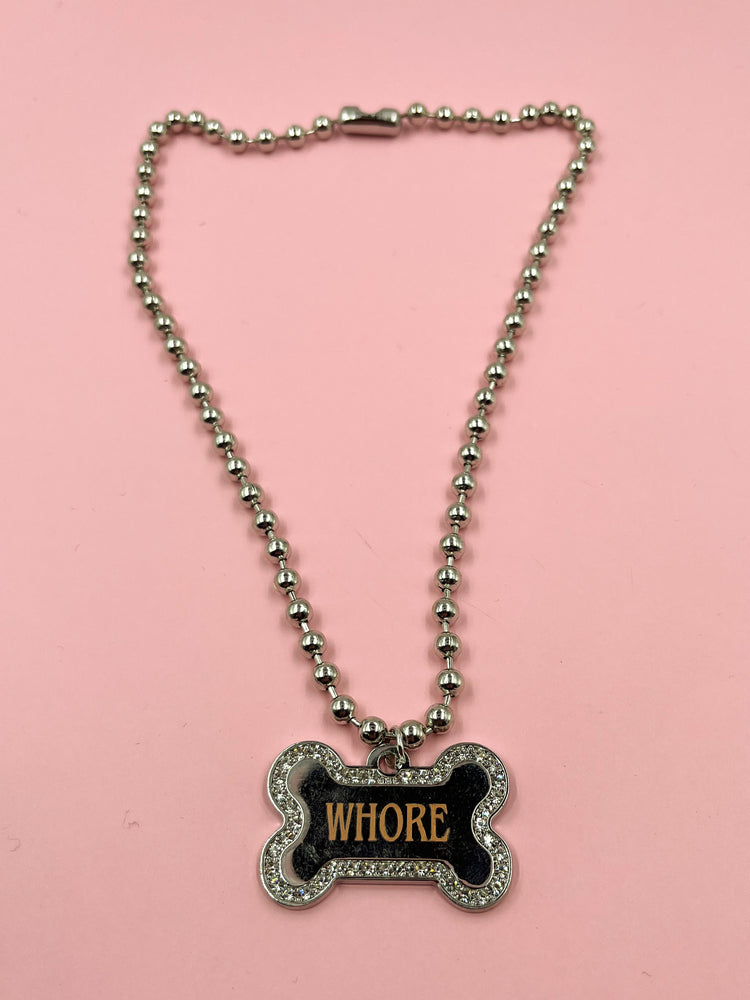 WHORE DOGBONE NECKLACE