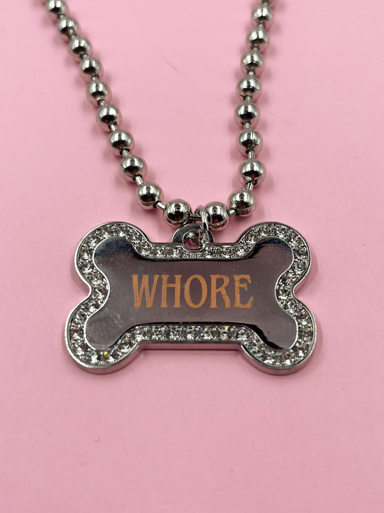 WHORE DOGBONE NECKLACE